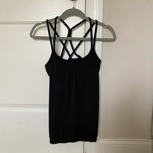 EUC! Mesh tank with attached shorts bra